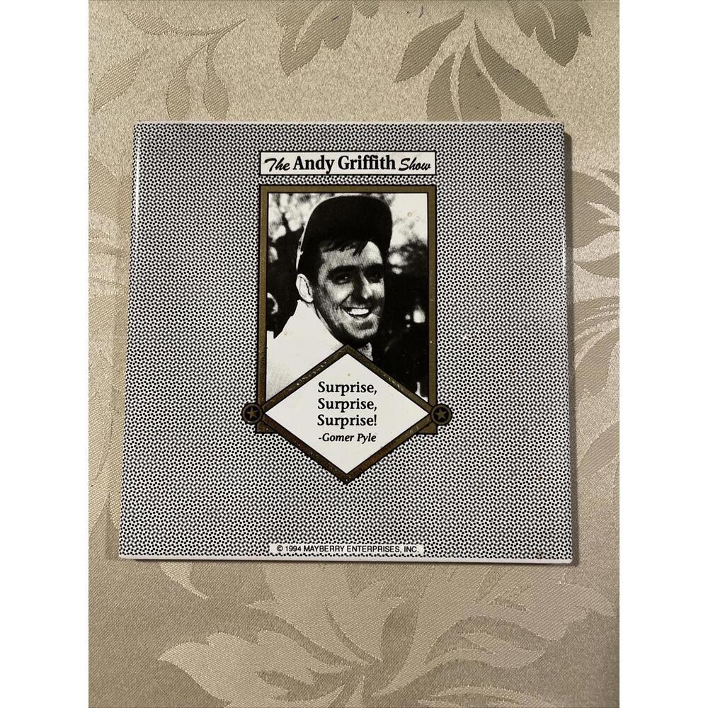 The Andy Griffith Show - Gomer Pyle Glass Plate 1994 Mayberry Enterprise. M954